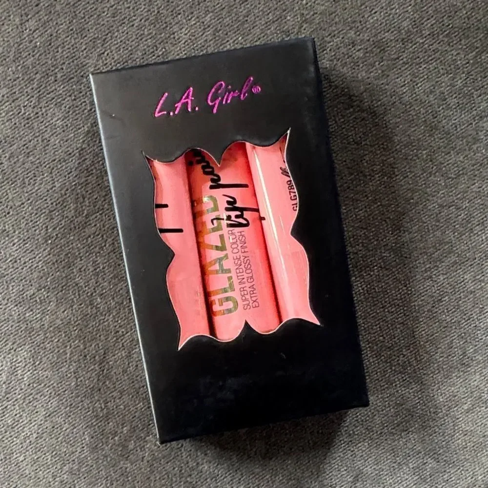 L.A. Girl Glazed Lip Paint Flirt GLG789 Set of 3 NEW